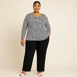 Ulla Popken Top Size 32/34 Zebra 100% cotton